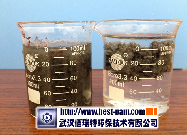 聚丙烯酰胺使用效果---造纸气浮模拟效果